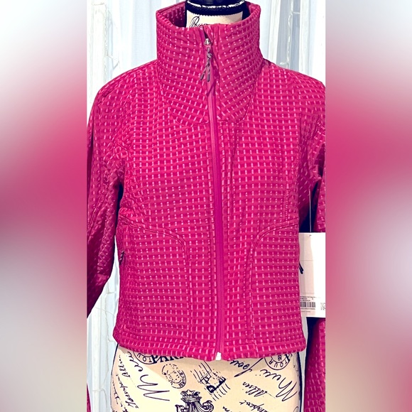 Water-🩷Repellent Fleece Hiking Jacket NWT🩷pink/berry ! Very soft ! Size 8 - Picture 5 of 16